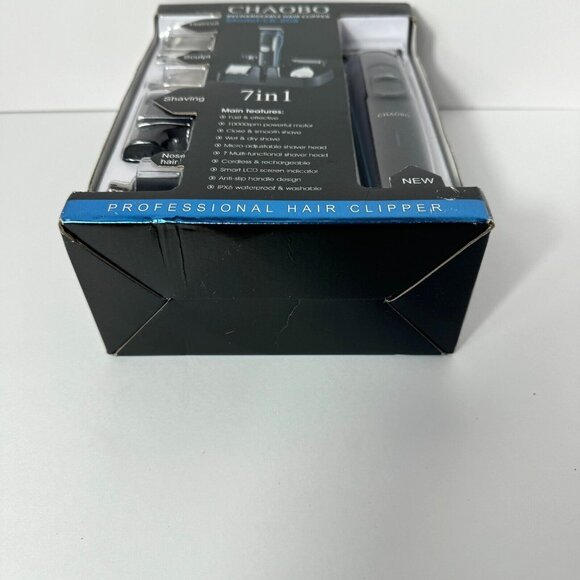Chaobo Hair Clipper CB-805 7 in 1 Rechargeable Black Blue Cordless Grooming Kit - Picture 6 of 7